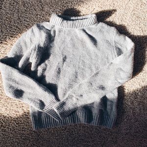 Brandy Melville grey mock knit crop sweater